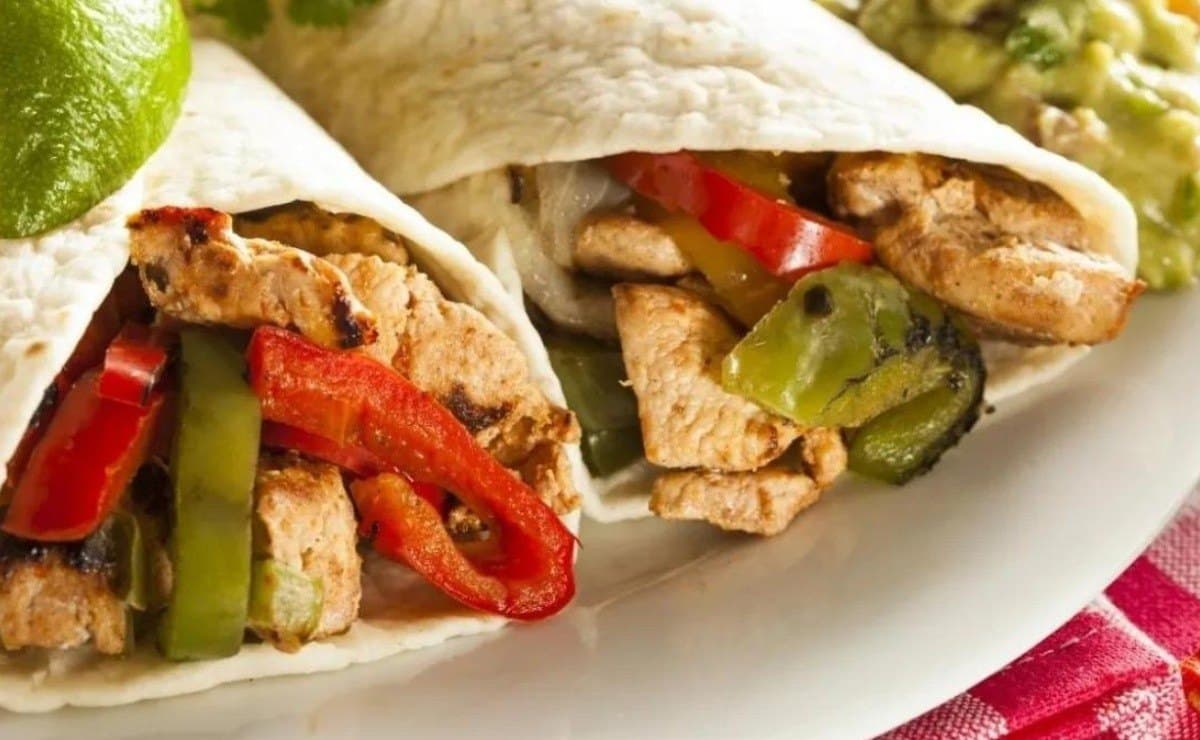 Wrap de pollo y vegetales
